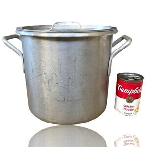 VTG Lincoln Ever Wear 9 Quart Stock Pot with Lid Aluminum Commercial Cook Wear